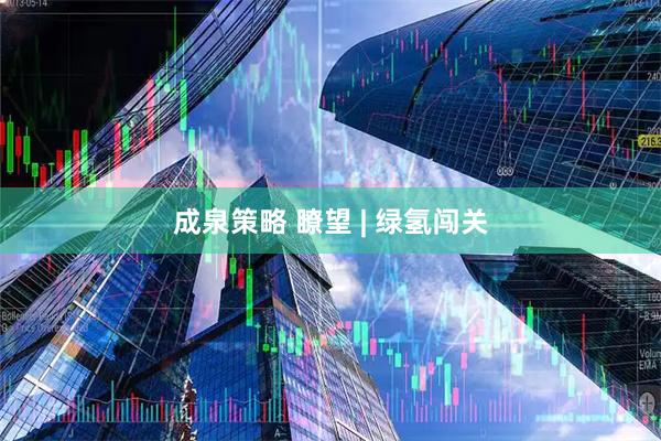 成泉策略 瞭望 | 绿氢闯关